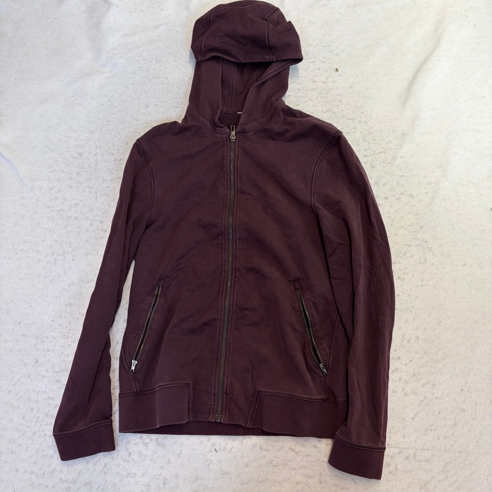 Lululemon Scuba Full Zip Hoodie Womens Size 6 Maroon Burgundy Cotton Blend